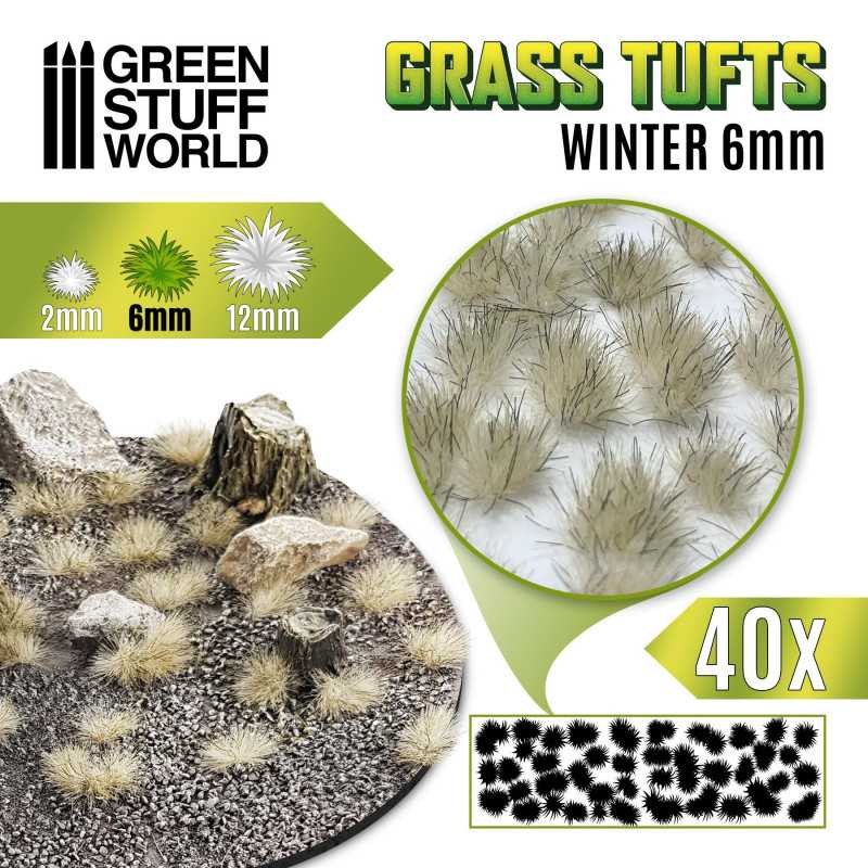 GREEN STUFF WORLD Grass TUFTS - 6mm self-adhesive - WINTER