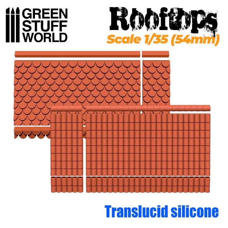 GREEN STUFF WORLD Silicone Molds - Rooftops 1/35 (54mm)