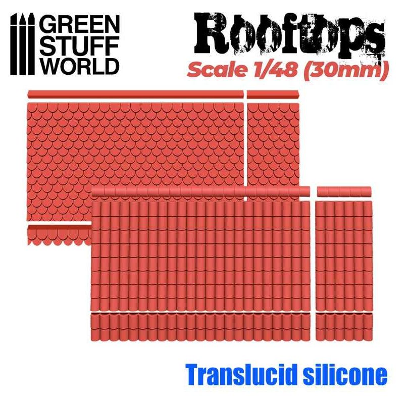 GREEN STUFF WORLD Silicone Molds - Rooftops 1/48 (30mm)