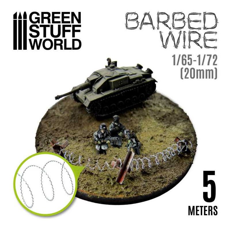 GREEN STUFF WORLD simulated BARBED WIRE - 1/65-1/72 (20mm)