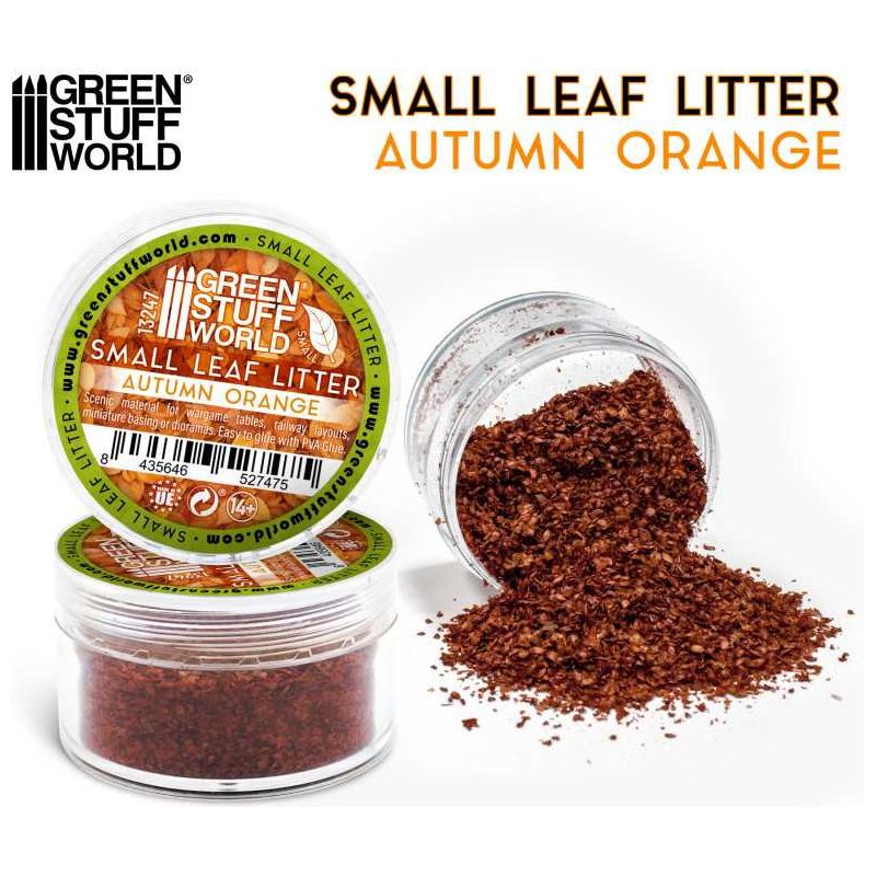 GREEN STUFF WORLD Small Leaf Litter - Autumn Orange