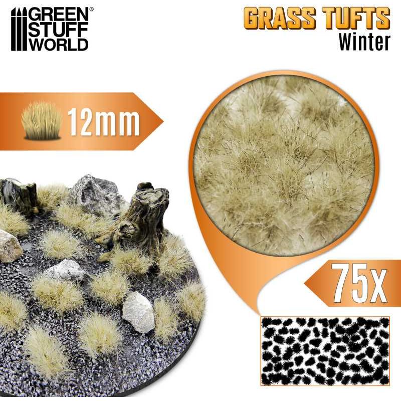 GREEN STUFF WORLD Static Grass Tufts 12 mm - Winter White