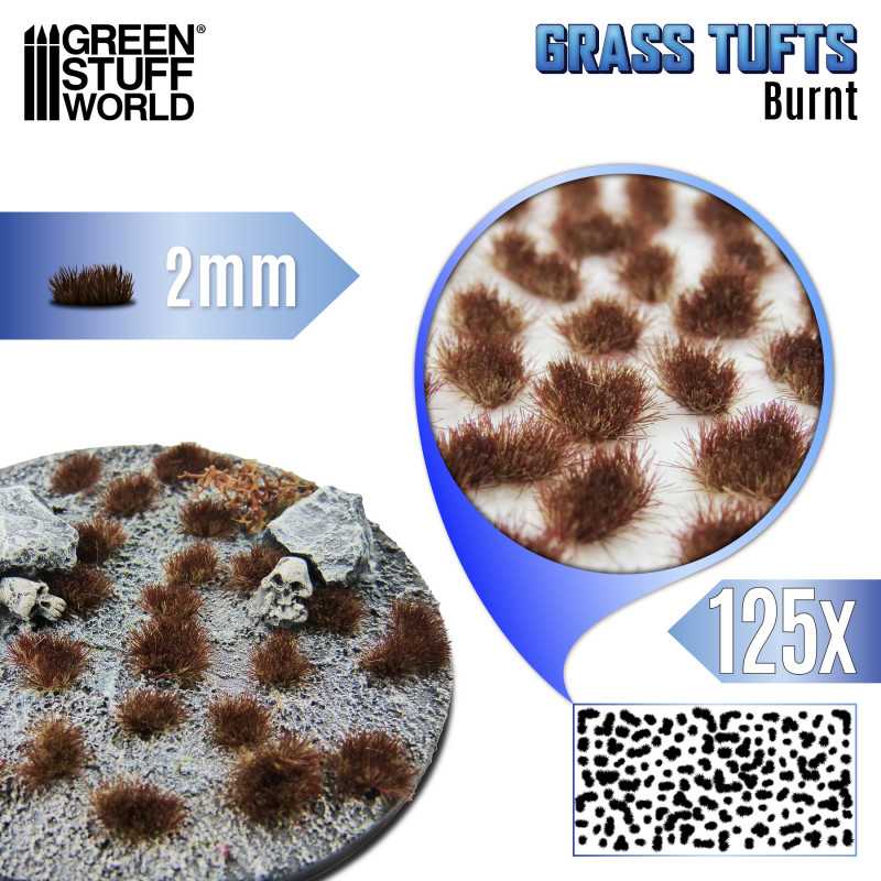 GREEN STUFF WORLD Static Grass Tufts 2 mm - Burnt Brown