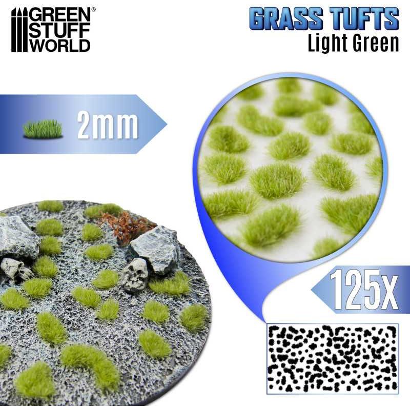 GREEN STUFF WORLD Static Grass Tufts 2 mm - Light Green