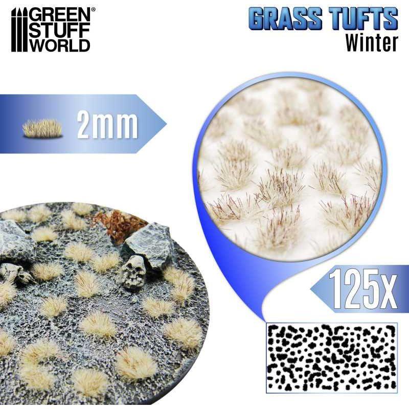 GREEN STUFF WORLD Static Grass Tufts 2 mm - Winter White