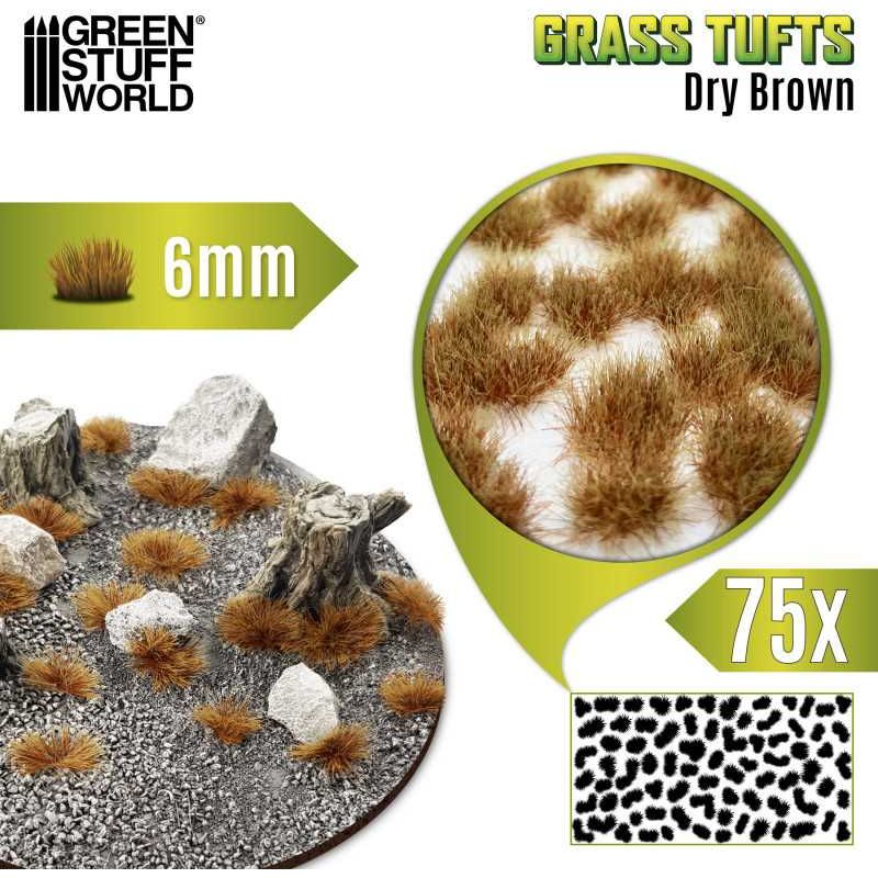 GREEN STUFF WORLD Grass TUFTs XXL 6mm - DRY BROWN