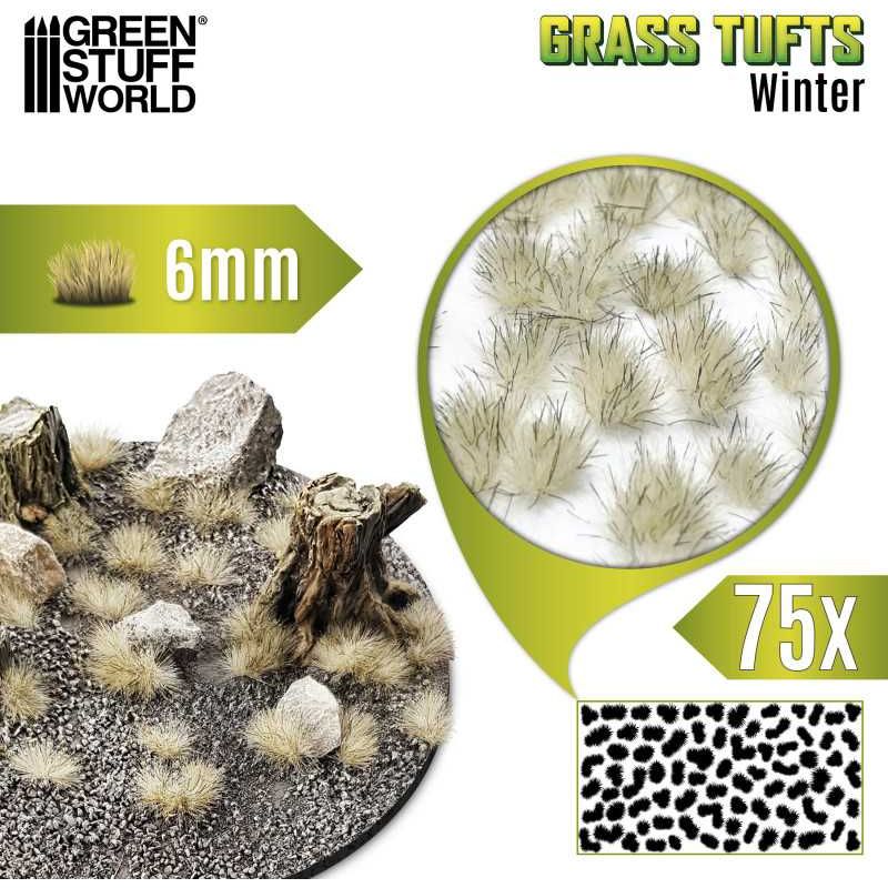 GREEN STUFF WORLD Static Grass Tufts 6 mm - Winter White