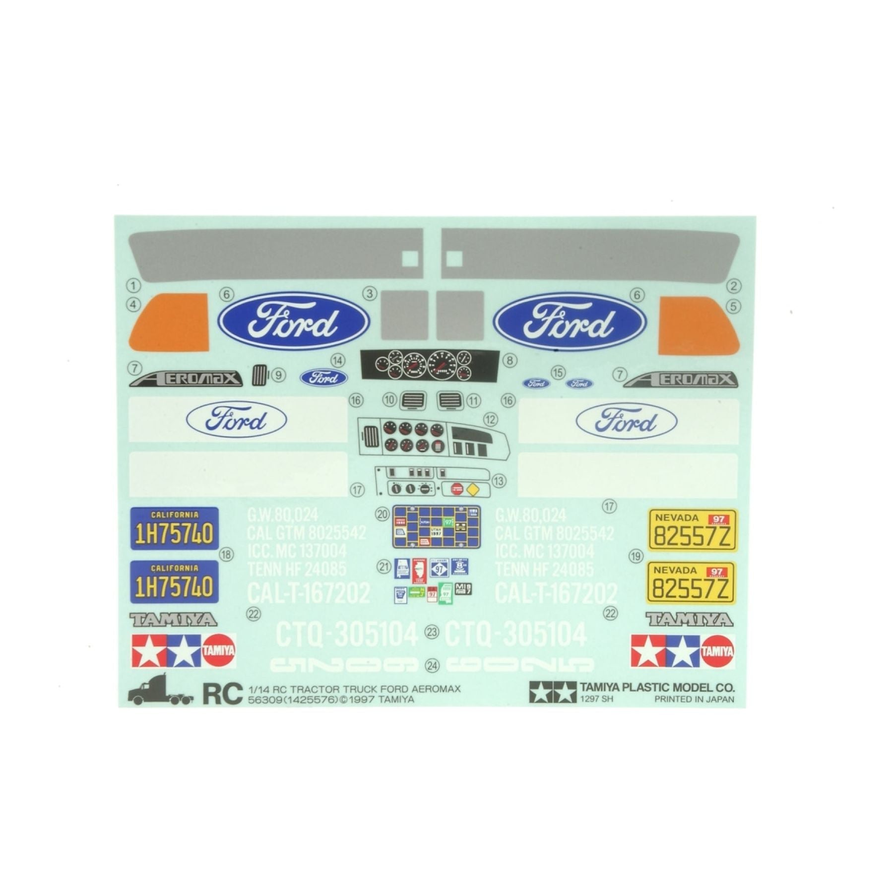 TAMIYA Stickers for 56309