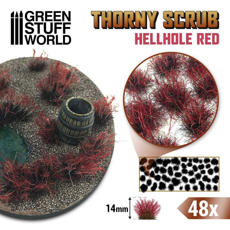 GREEN STUFF WORLD Thorny Scrubs - HELLHOLE RED