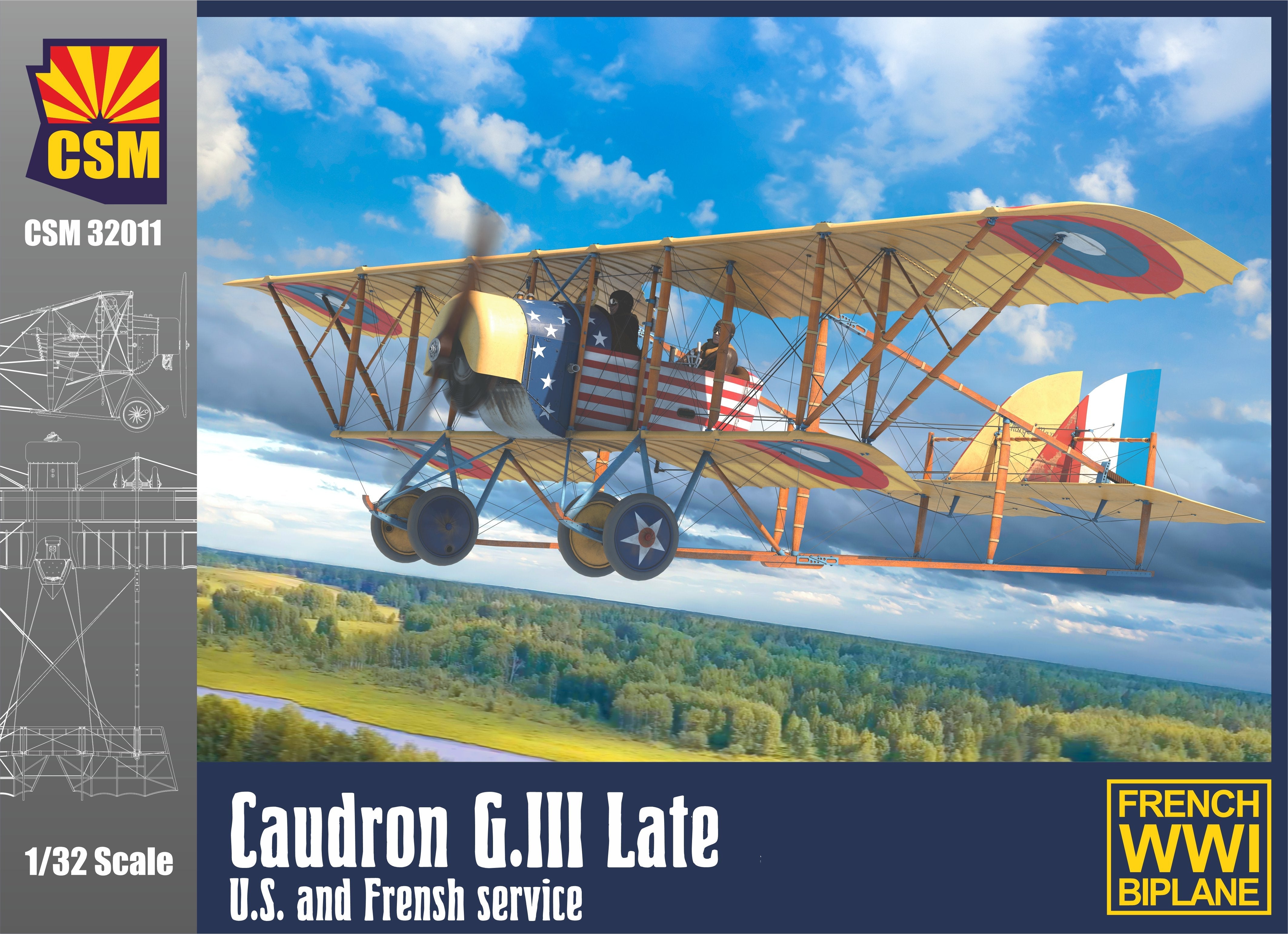 COPPER STATE MODELS Caudron G.III Late, U.S. and French service