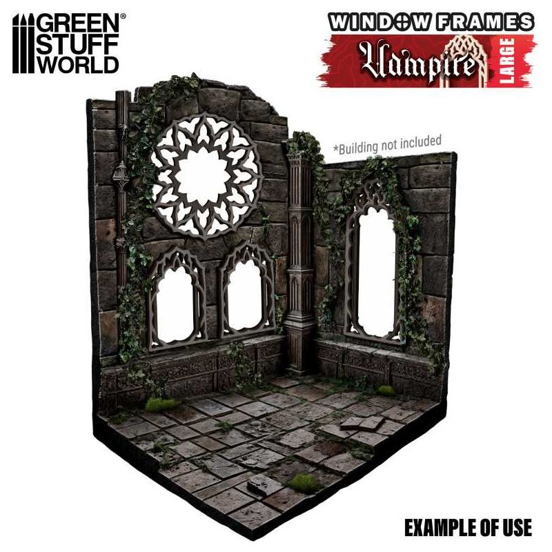 GREEN STUFF WORLD Skeleton Miniature Windows - Large