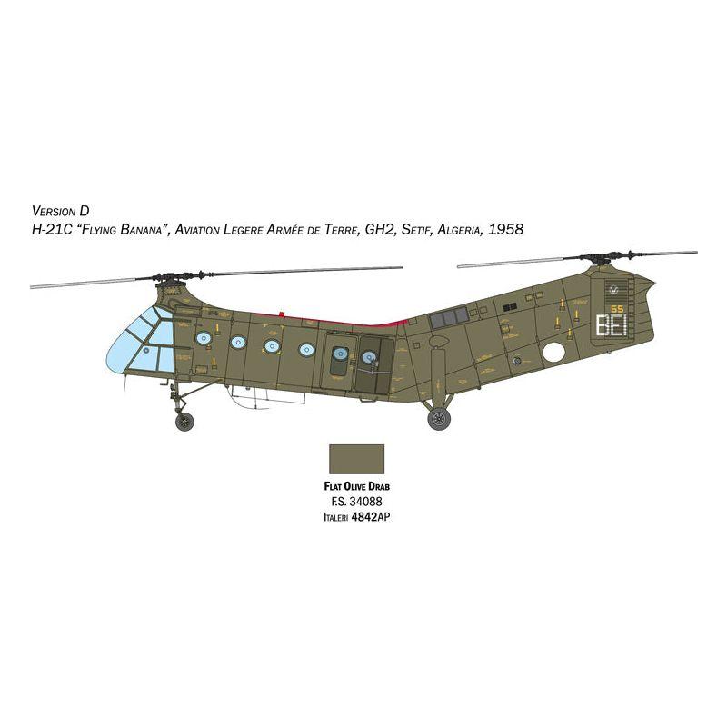 ITALERI 1/48 H-21C Flying Banana Gunship New Parts, Photo