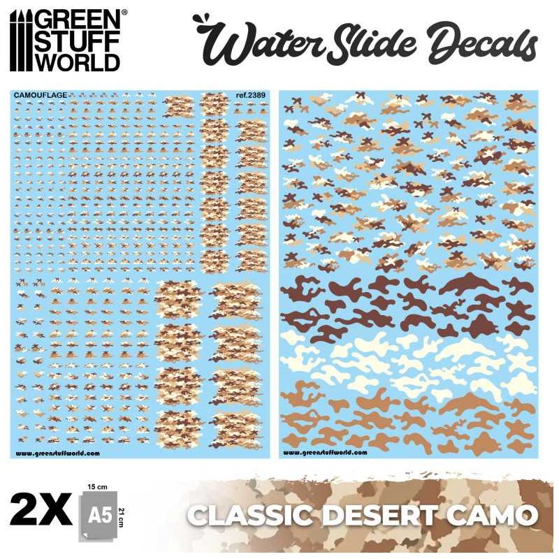 GREEN STUFF WORLD Waterslide Decals - Classic Desert Camo