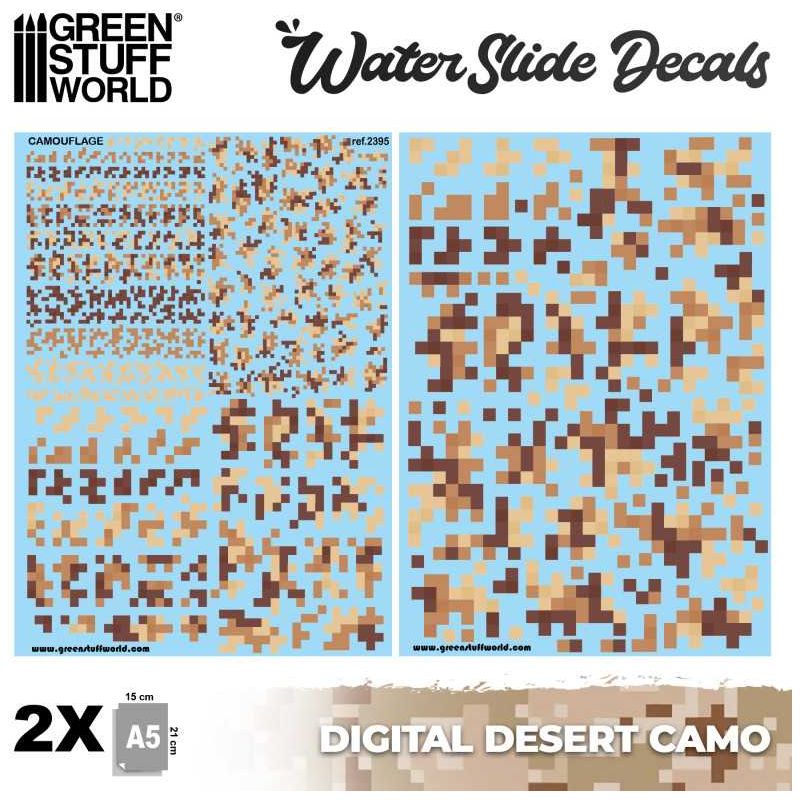 GREEN STUFF WORLD Waterslide Decals - Digital Desert Camo