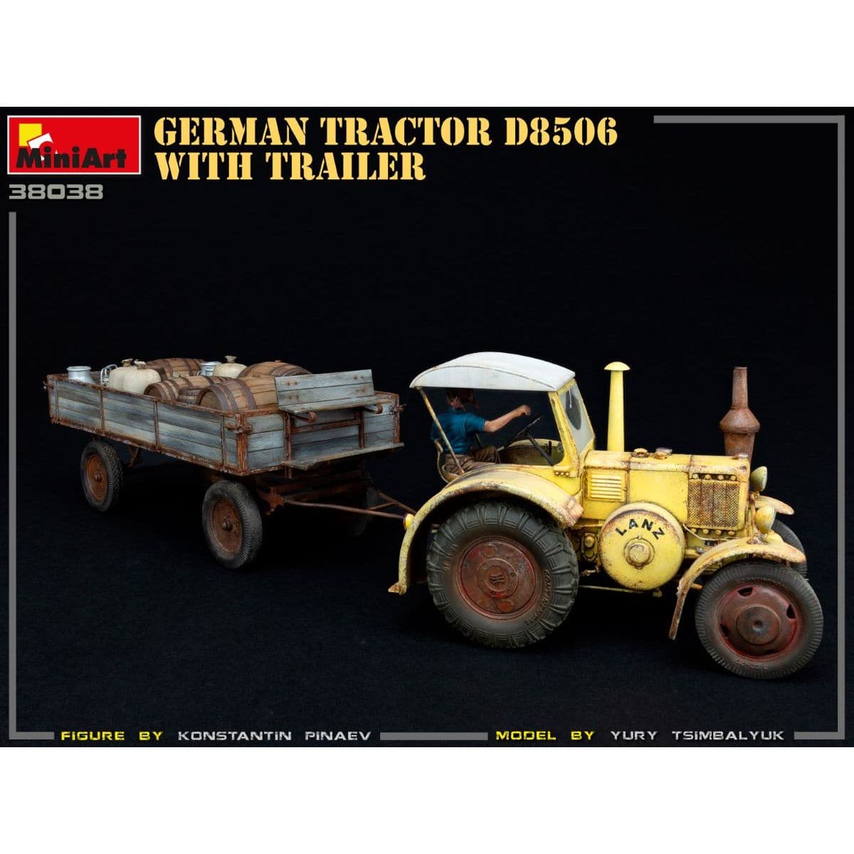 MINIART 1/35 German Tractor D8506 with Trailer