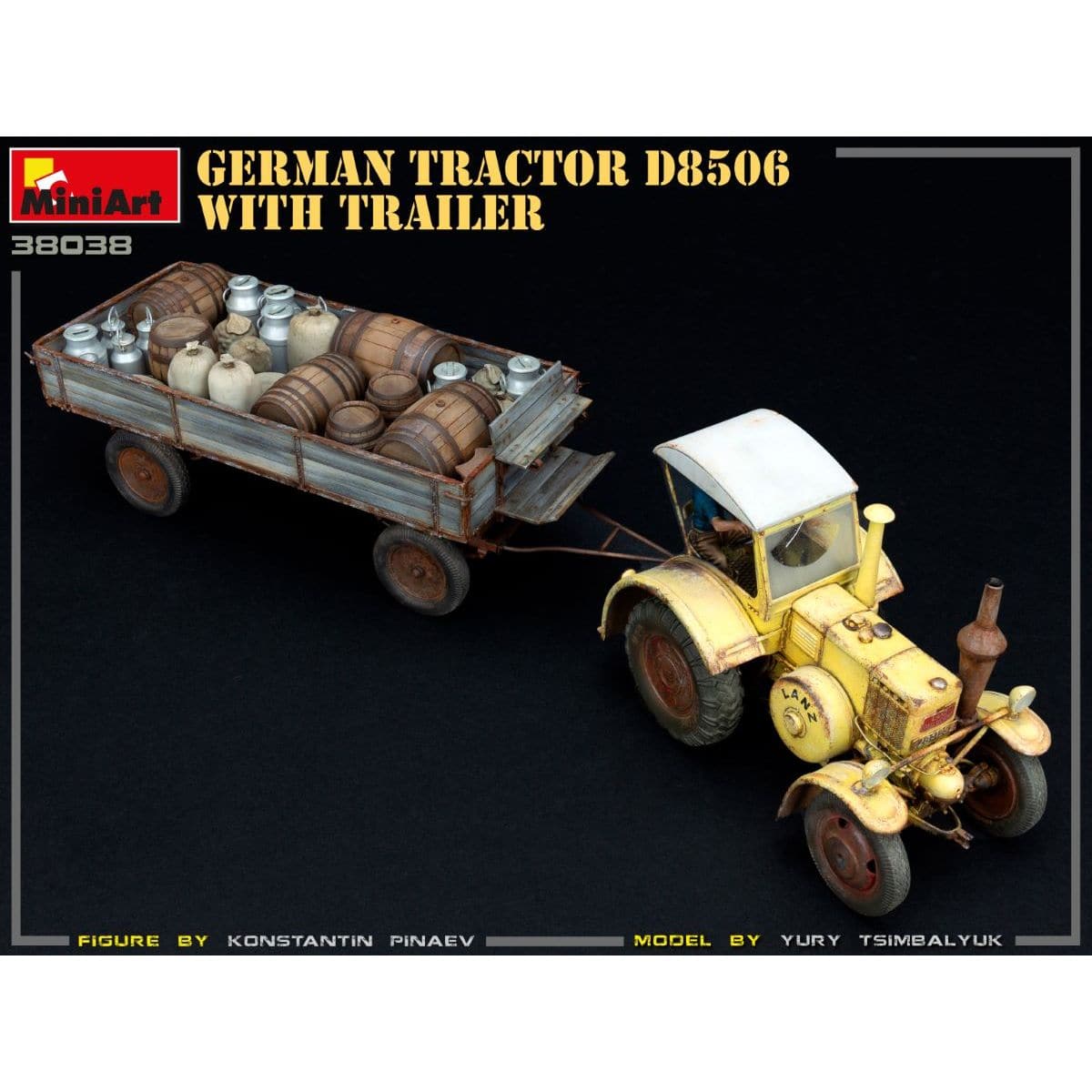 MINIART 1/35 German Tractor D8506 with Trailer