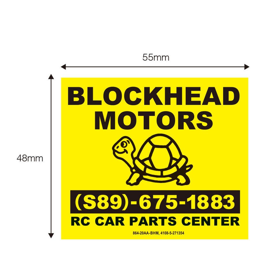 BLOCKHEAD MOTORS Set of 4 BH Label Stickers