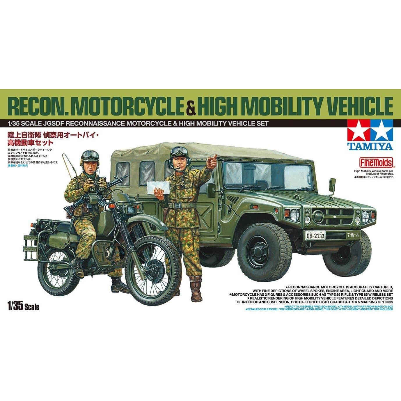 TAMIYA 1/35 JGSDF Recon. Motorcycle & High Mobility Vehicle