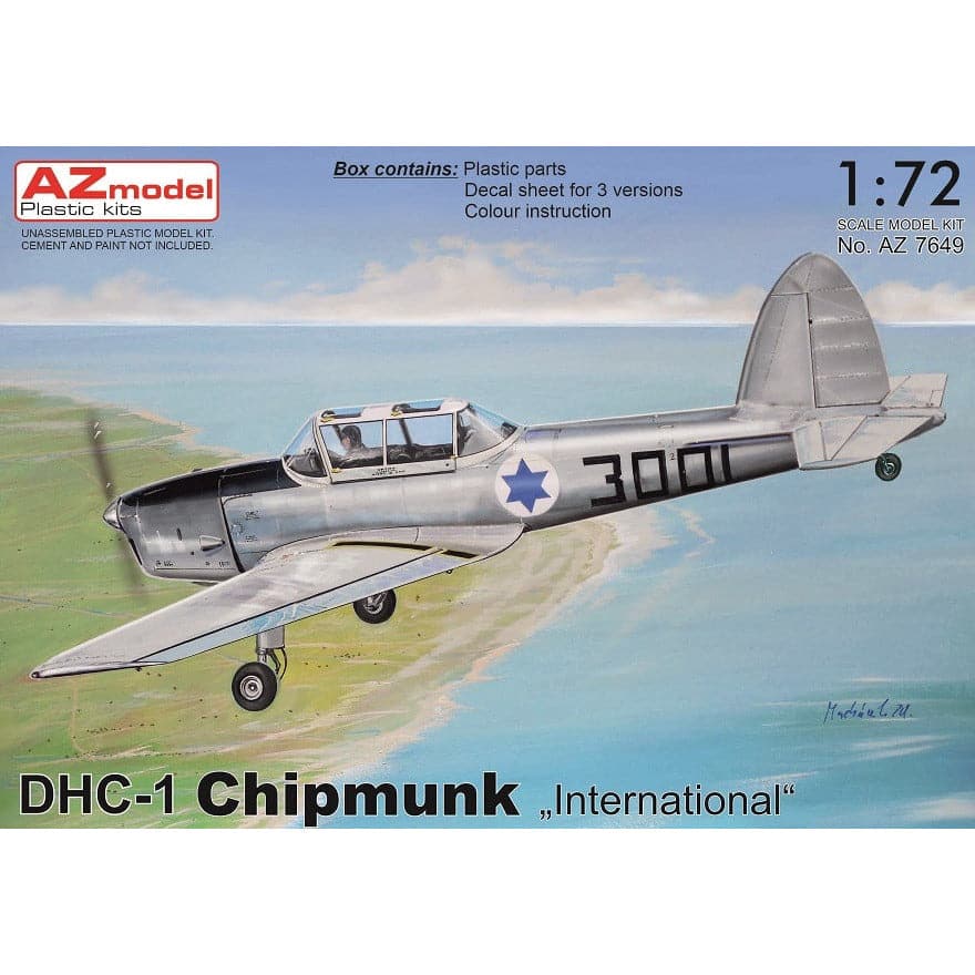 AZ Models 1/72 DHC-1 Chipmunk International Plastic Model Kit [AZ7649]