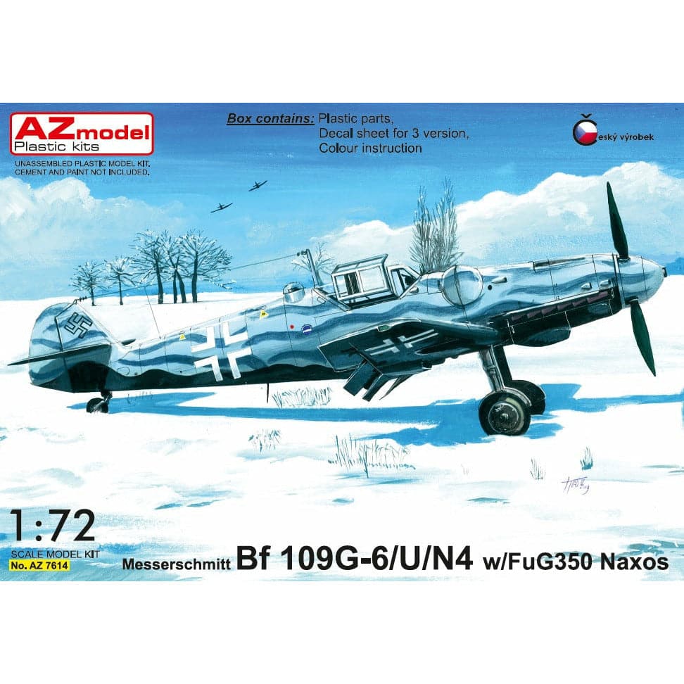 AZ Models 1/72 Bf 109G-6/U/N4 w/FuG350 Naxos Plastic Model Kit [AZ7614]