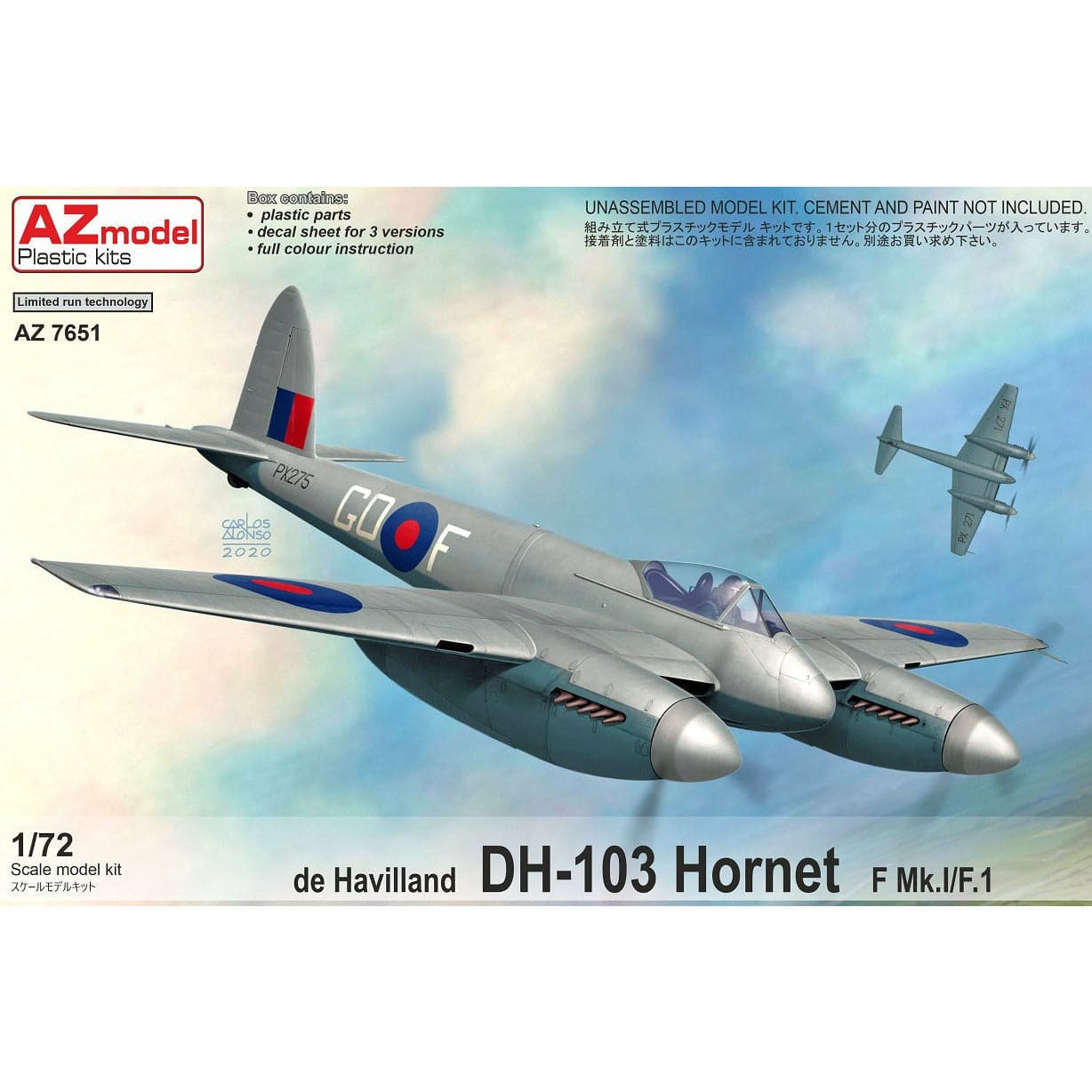 AZ Models 1/72 DH-103 Hornet F Mk.I/F.1 Plastic Model Kit [AZ7651]