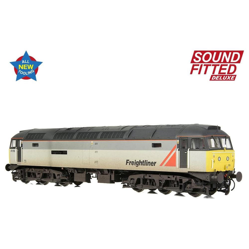 BRANCHLINE OO Class 47/3 47376 'Freightliner 1995' Freightliner Grey [W] DCC Sound Fitted Deluxe