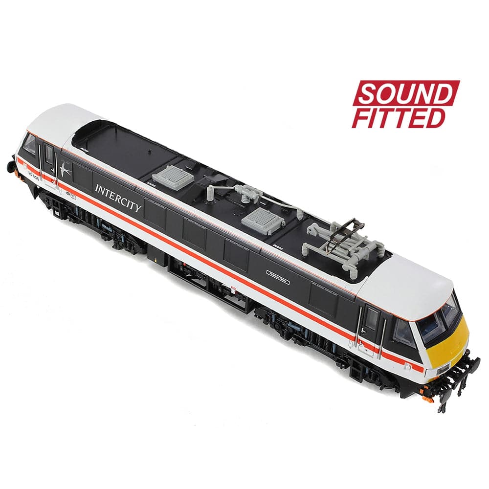 GRAHAM FARISH N Class 90/0 90005 'Financial Times' BR InterCity (Swallow) DCC Sound Fitted