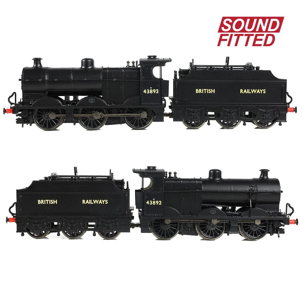 GRAHAM FARISH N MR 3835 4F with Fowler Tender 43892 BR Black (British Railways) DCC Sound Fitted