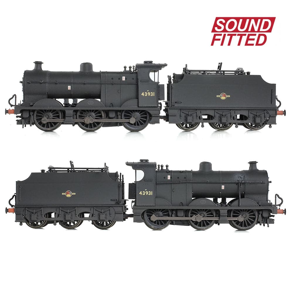 GRAHAM FARISH N MR 3835 4F with Fowler Tender 43931 BR Black (Late Crest) [W] DCC Sound Fitted