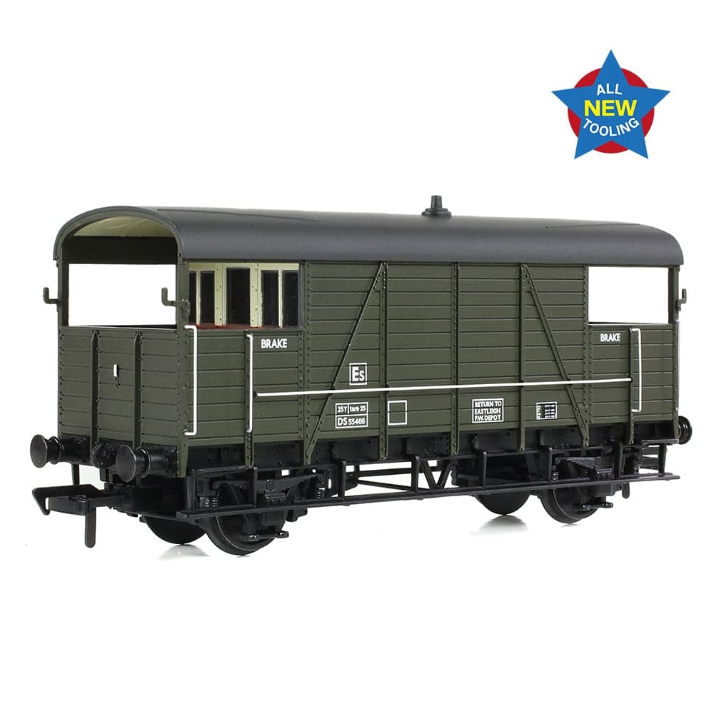 BRANCHLINE OO SE&CR 25T 'Dance Hall' Brake Van BR Departmen