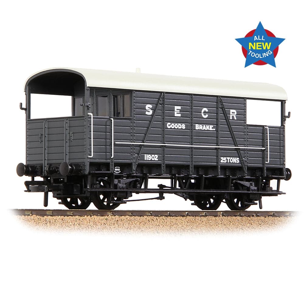 BRANCHLINE OO SE&CR 25T 'Dance Hall' Brake Van SE&CR Grey