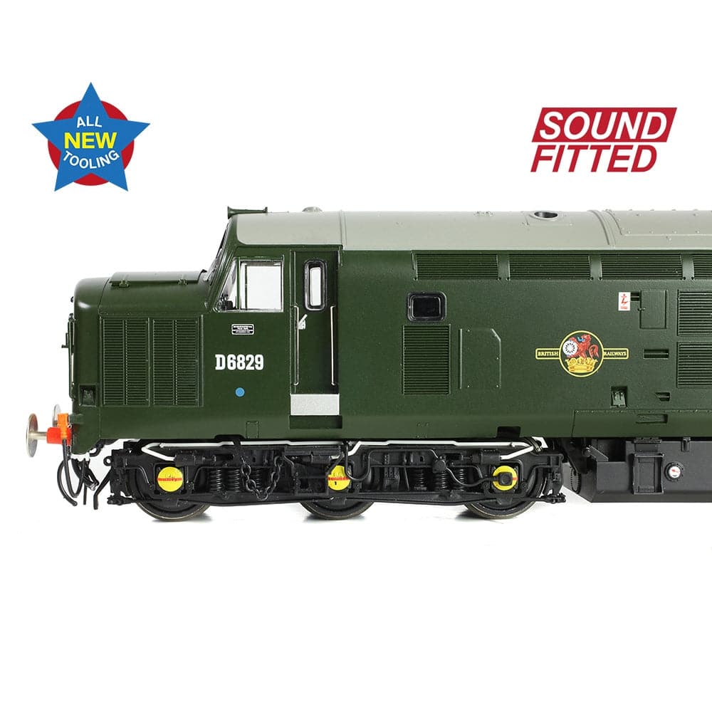 BRANCHLINE OO Class 37/0 Centre Headcode D6829 BR Green (Small Yellow Panels) DCC Sound Fitted