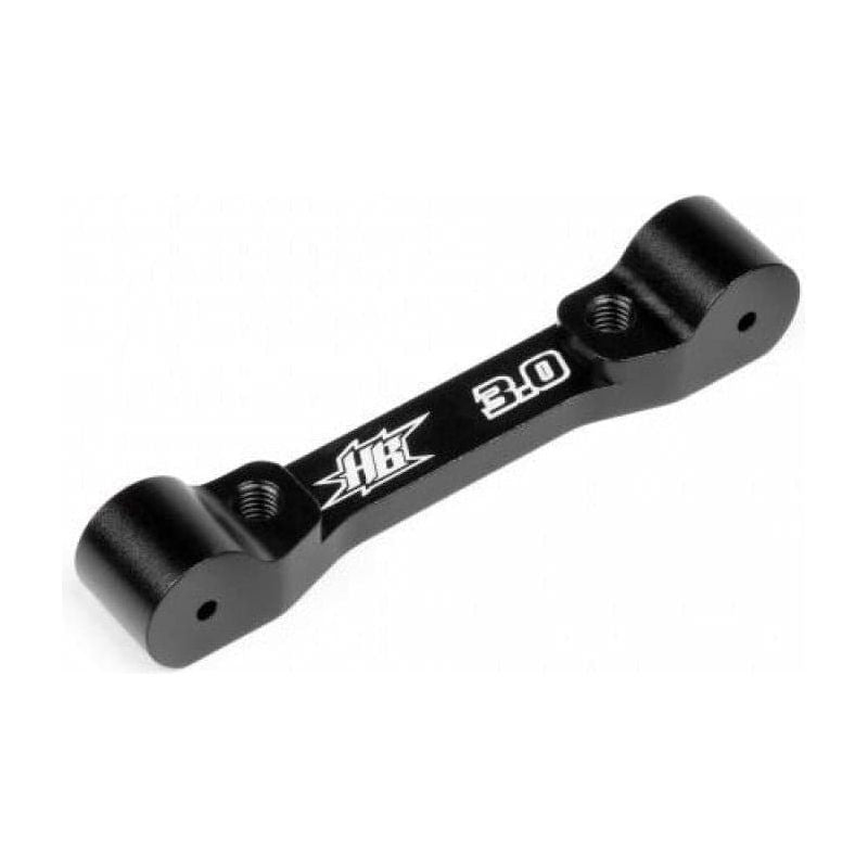 (Clearance Item) HB RACING Rear Suspension Block (Rear Side/3Deg/Black)