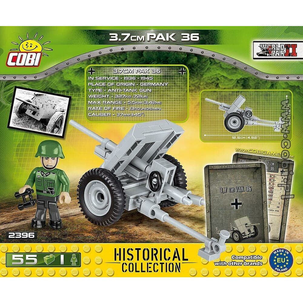 COBI World War II - 3.7cm PAK 36 (55 Pieces)