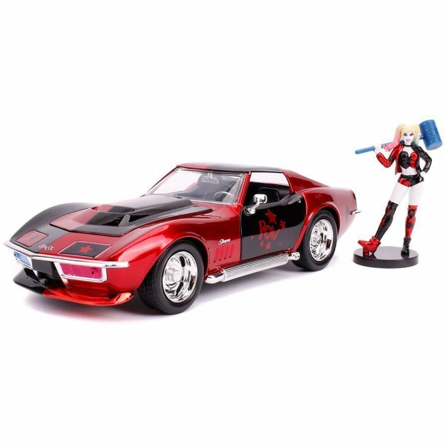 JADA 1/24 Harley Quinn W/1969 Corvette Stingray