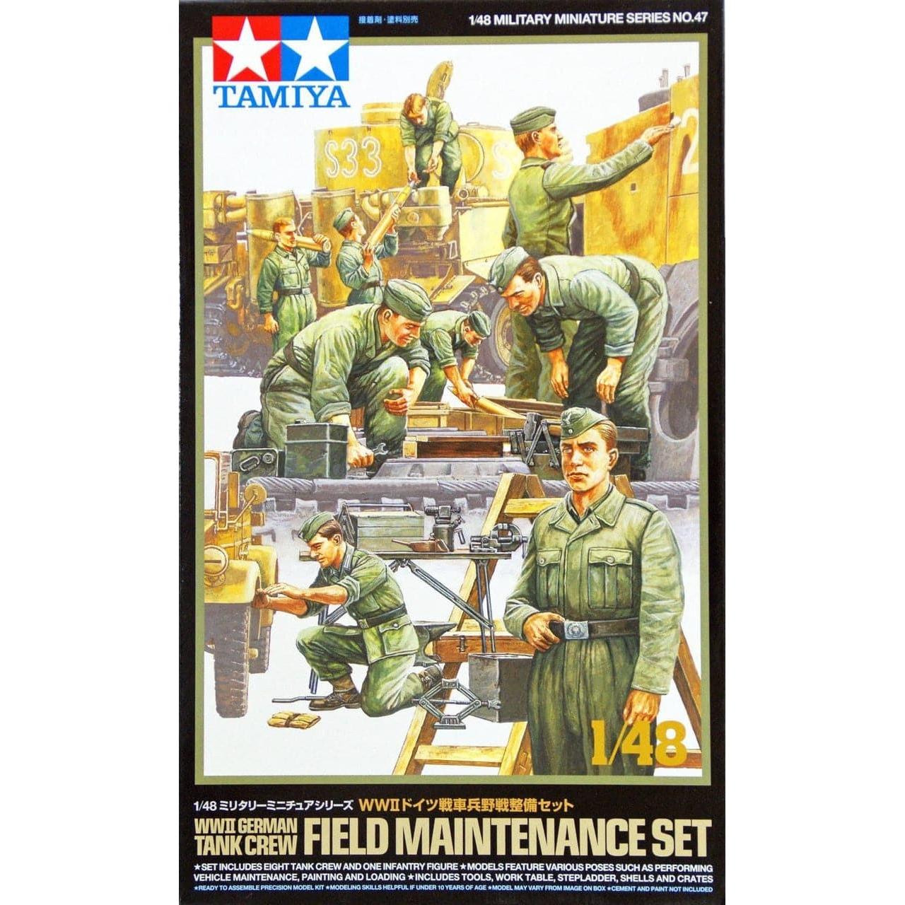 TAMIYA 1/48 WWII German Tank Crew Field Maintenance Set