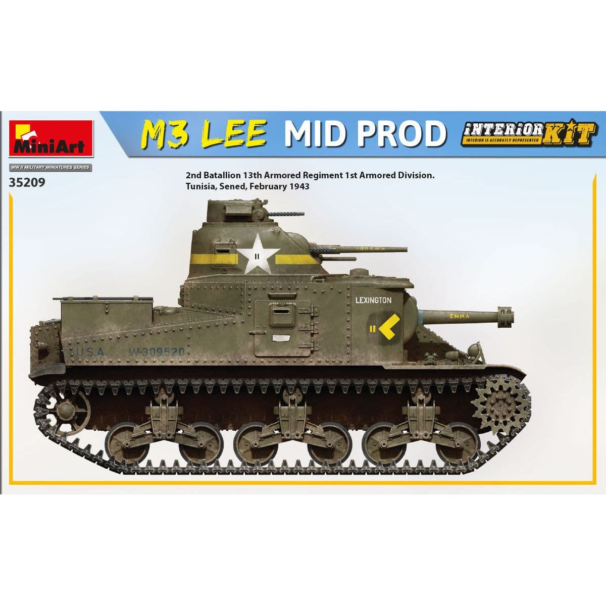 MINIART 1/35 M3 Lee Mid Prod. Interior Kit