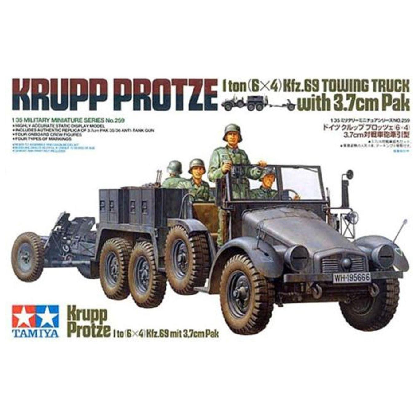 TAMIYA 1/35 Krupp Protze 1 Ton (6X4) Kfz.69 Towing Truck