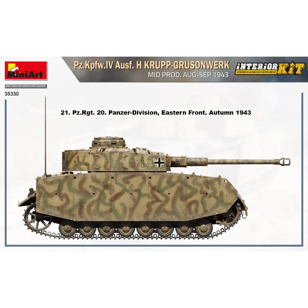 MINIART 1/35 Pz.Kpfw.IV Ausf. H Krupp-Grusonwerk. Mid Prod. Aug-Sep 1943. Interior Kit