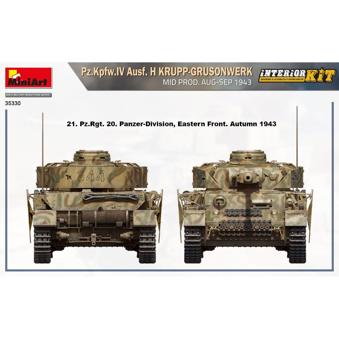 MINIART 1/35 Pz.Kpfw.IV Ausf. H Krupp-Grusonwerk. Mid Prod. Aug-Sep 1943. Interior Kit