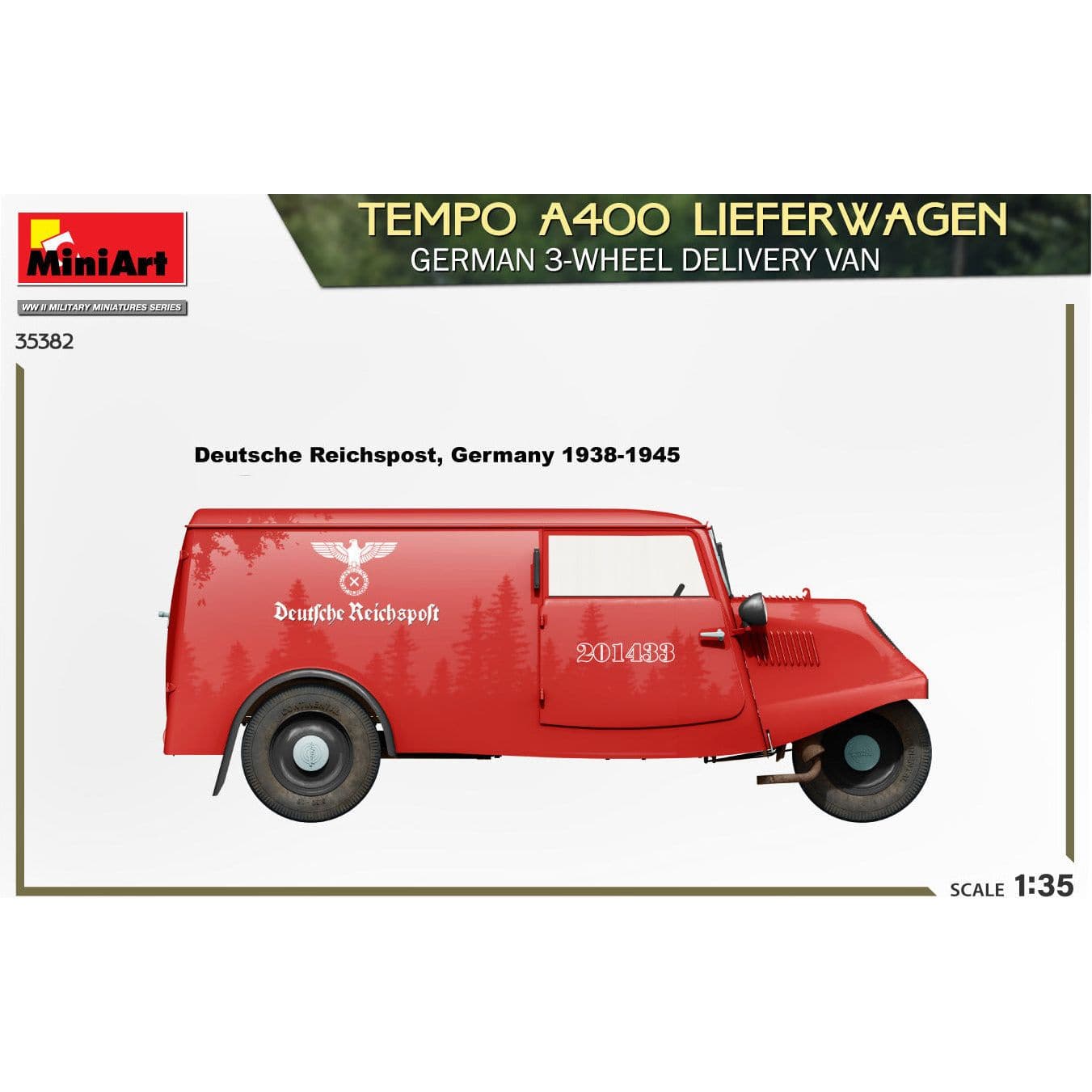 MINIART 1/35 Tempo A400 Lieferwagen German 3-Wheel Delivery Van