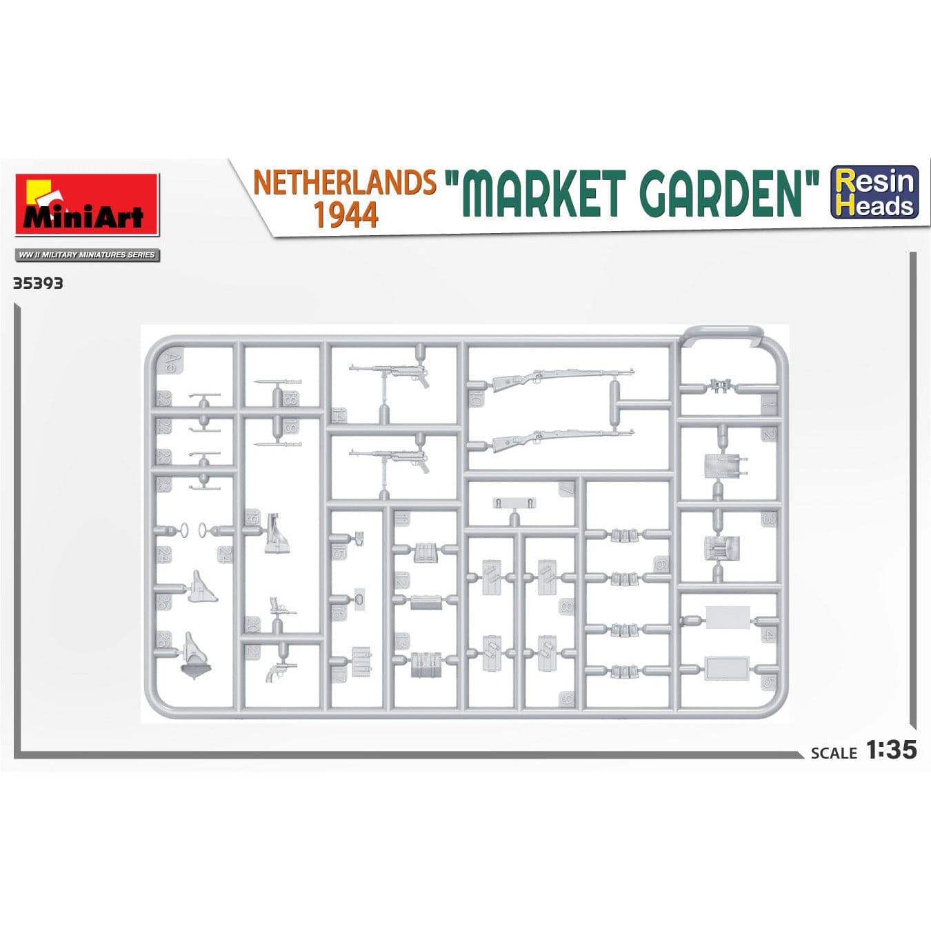 MINIART 1/35 "Market Garden" Netherlands 1944.  Resin Heads
