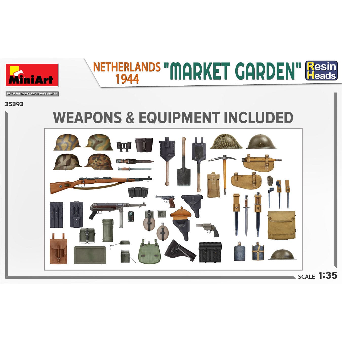 MINIART 1/35 "Market Garden" Netherlands 1944.  Resin Heads