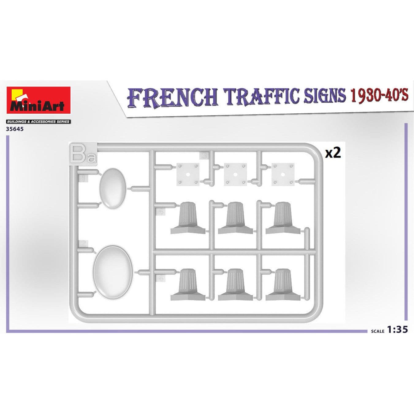 MINIART 1/35 French Traffic Signs 1930-40's