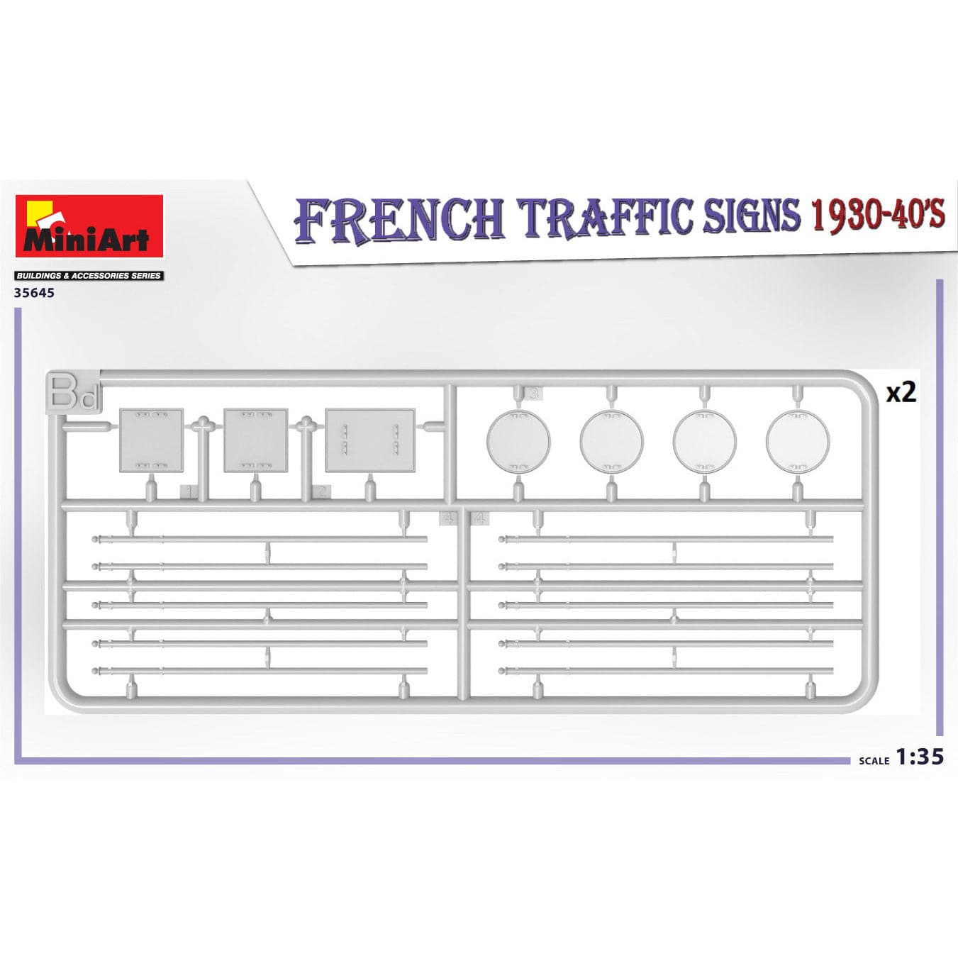 MINIART 1/35 French Traffic Signs 1930-40's