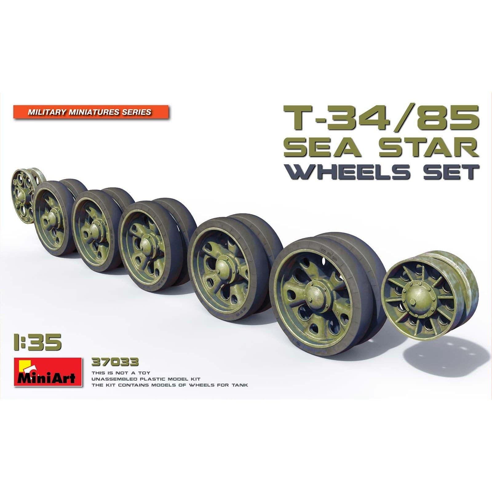 MINIART 1/35 T-34/85 Sea Star Wheels Set