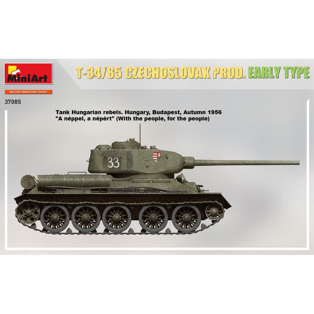 MINIART 1/35 T-34/85 Czechoslovak Prod. Early Type