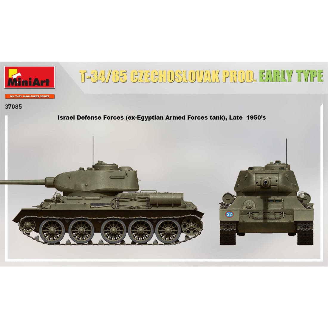 MINIART 1/35 T-34/85 Czechoslovak Prod. Early Type