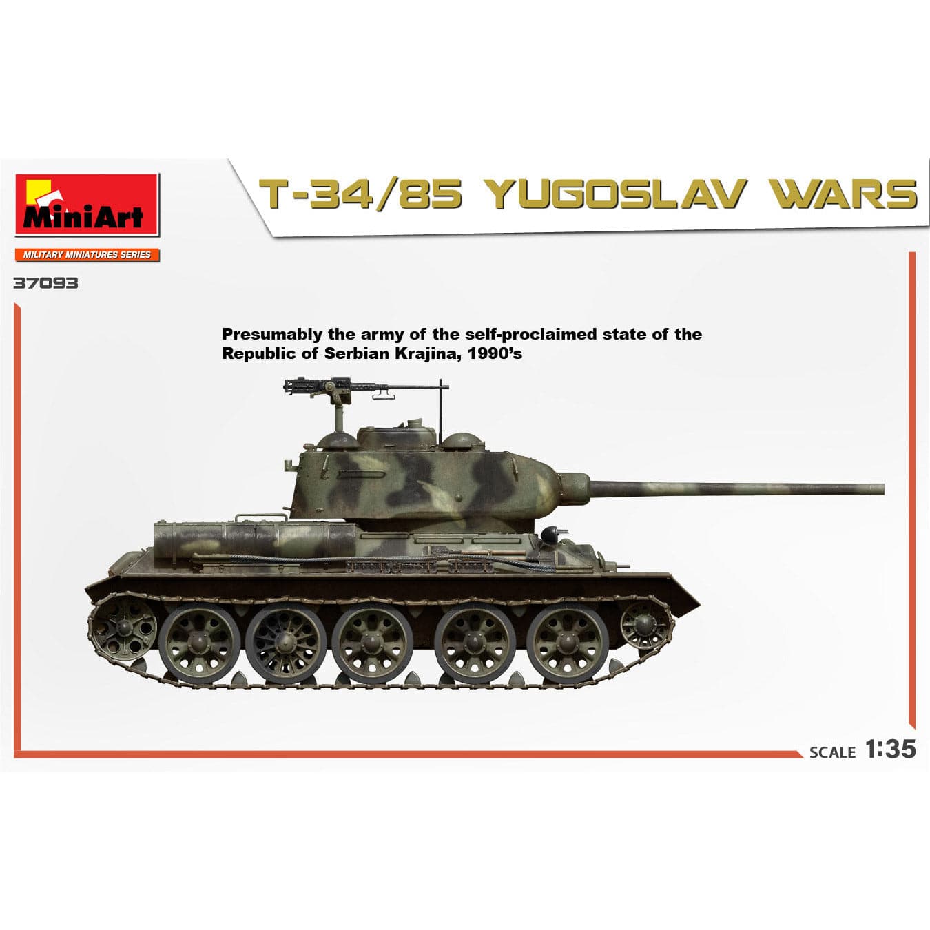 MINIART 1/35 T-34/85 Yugoslav Wars