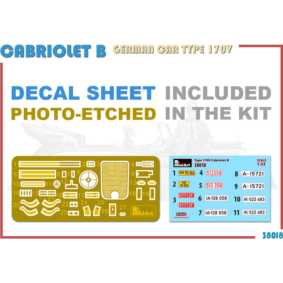 MINIART 1/35 Cabriolet B German Car Type 170V
